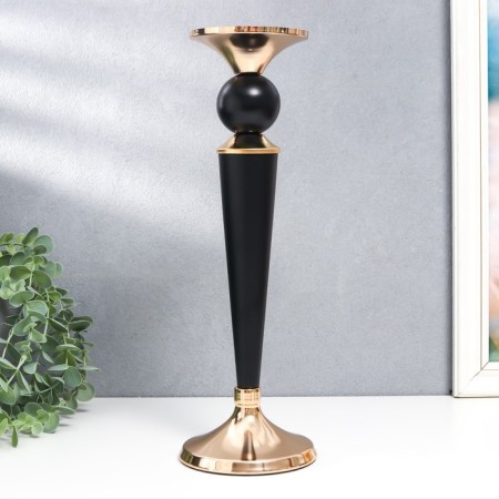 Summary Metal for 1 candle "David" black with gold 33.3x11.5x11.5 cm-1