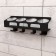 Holder for construction chemistry in banks, wall, with hooks, black