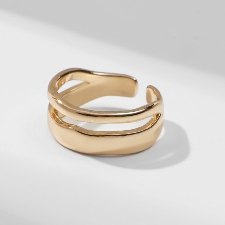 Ring "crumpled lines", color gold, dimensionless-2