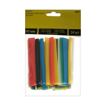 The heat -assigned tube Duwi, 4/2, 6/3, 8/4, 10/5, 12/6 mm, set 34 pcs.-1