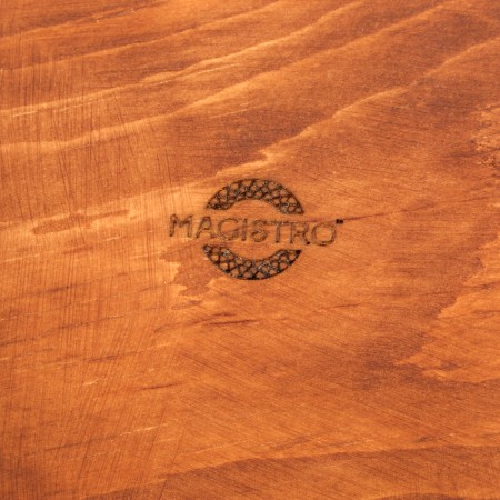 A plate of natural cedar magistro, d = 23 cm, brown color-3