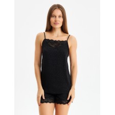 Women's pajamas (top, shorts) KAFTAN LEO Black Collection Rr 48-50