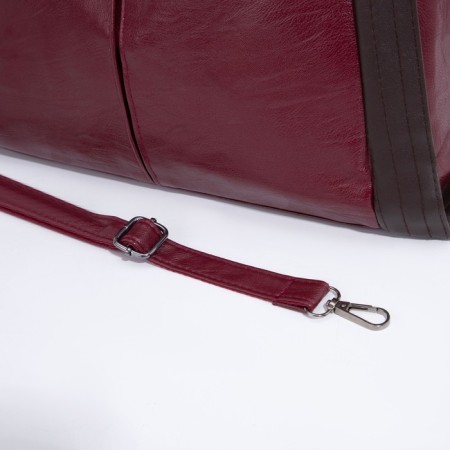 Zipper bag with zipper, burgundy color-5