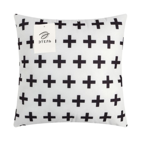 Decorative Ethel Geometry Pillow "Render", 40x40 cm, velor, 100% p/e-5