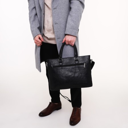Male bag, black color-7