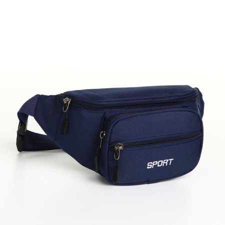 Board belt on a zipper, 2 outer pockets, blue color