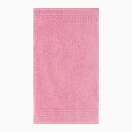 Terry towel with a border 70x140 cm, fuchsia color, cotton 100%, 430g/m2-1