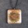 Pendant "Mandala", square, selenite