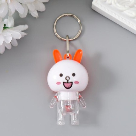 Flashlight light on the ring "Bunny" Mix flashes 5.5x3x2 cm