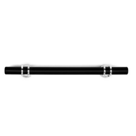 Cappio bracket handle, m/o 128 mm, d = 12 mm, plastic, chrome color/black-4