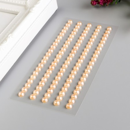 Decorative stickers "Pearls" 0.5 cm, 105 pcs, peach-1