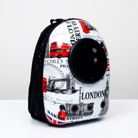 A backpack for carrying animals "London", with a viewing window, 32 x 25 x 42 cm-7