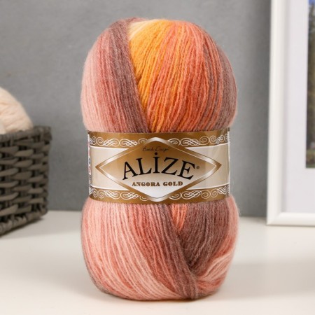 Yarn "Angora Gold Batik" 20% wool, 80% acrylic 550m/100g (4741)