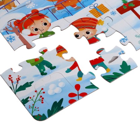 Puzzle with windows "Waiting for the New Year"-2