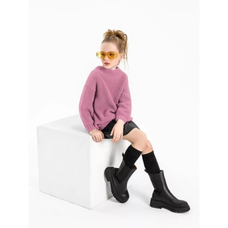 Свитер для девочки Amarobaby Knit Soft, рост 140 см, цвет розовый-4