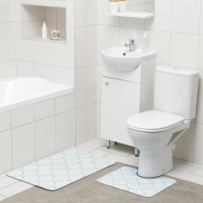 A set of mats for the bathroom and toilet of the Dolyan “Scales”, 2 pcs: 50 × 80, 40 × 50 cm