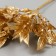 Artificial plant for creativity "sharp leaves" 1 bouquet = 6 branches gold 13 cm