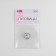 Metal button on the leg, decorative, d = 23 mm, silver/white color