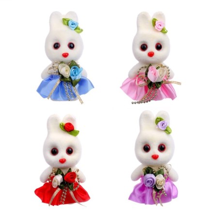 Foam toy "Bunny with flowers", 13 cm-1