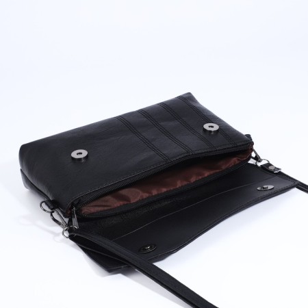 Bag-clate on magnet, long belt, black color-6