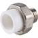 Detailed Kalde, polypropylene, d = 25 mm x 3/4 ", external threads of the ECO series