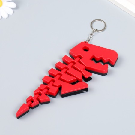Plastic keychain "Sharnary dinosaur tyrannosaurus" mix 6.7x1.5x18 cm-4
