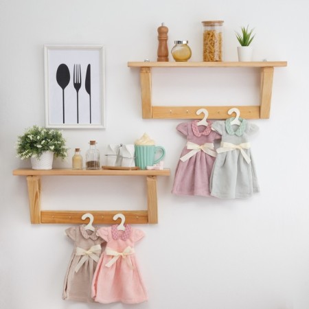 Ethel Kitchen towel "Dress" 25*30cm, col. pink, 100% p/e-2