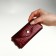 Pocket Key on the button, Textura, length 15 cm, ring, burgundy color