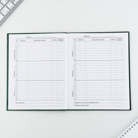 School Diary 1-11 Grade Universal “September 1: Green”, solid cover 7BC, glossy lamination, 40 sheets-5