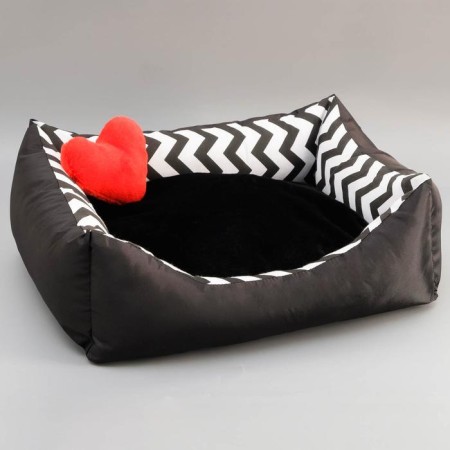 Lesser with a heart, 50 x 40 x 15 cm, oxford, calico, artificial fur-3