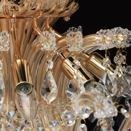 Louise chandelier 10x60W E14 gold-14