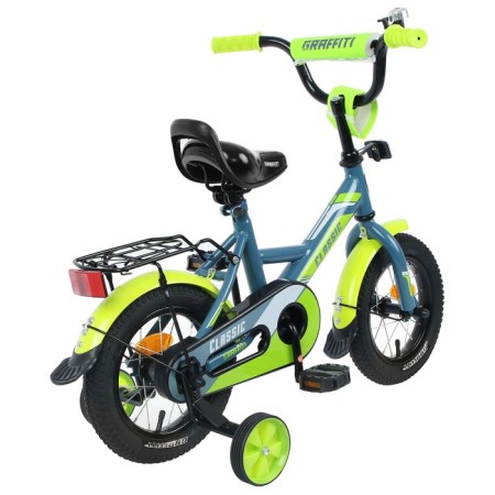 Bicycle 12 "Graffiti Classic, gray/lemon color-3