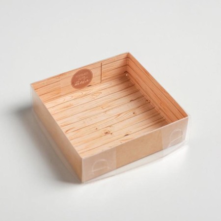 Confectionery packaging, boxing box with PVC lid, “only for you”, 12 x 12 x 3.5 cm-2