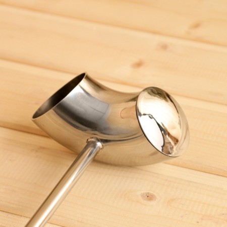 Bath Bath "Horn" made of stainless steel, with a wooden handle-2