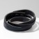 Unisex Bracelet "Carved", black color with black silver, 44 cm