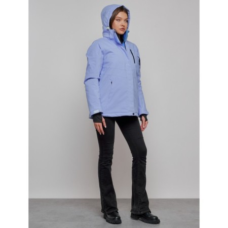 Ski jacket women's winter, size 42, purple color-17