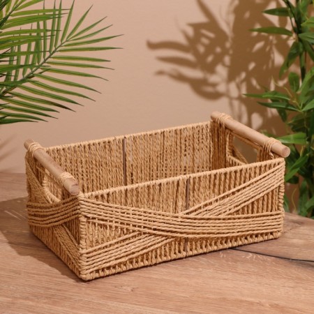 Set of wicker baskets, 3 pcs, 36x31x25 cm-5