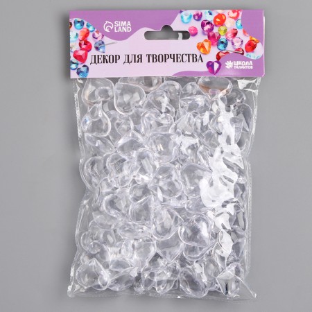 Plastic sores are decorative, set of 100 pcs., Size 1 pc. - 2 × 2 cm, the color is transparent-1