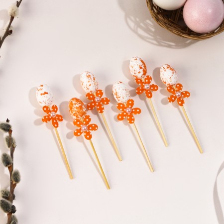Swap eggs Orange flower, set 6 pcs.-2