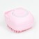 Brush for washing and massage of animals, with a shampoo container, pink