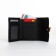 Women's wallet on the button, black color