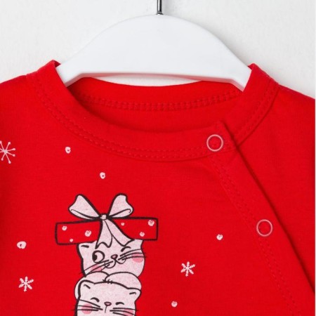 Боди детское, цвет красный, рост 62 см-1