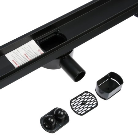 TIM BAD557002BK, 70 x 700 mm, tiles, siphon with a rotation angle of 360 °, black-matte-3