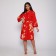 Female set (robe/shirt), red color, size 44