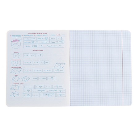 A notebook “Hints”, 48 sheets in a cage, “geometry”, coated cardboard, matte lamination, Touch varnish, an offset block-3