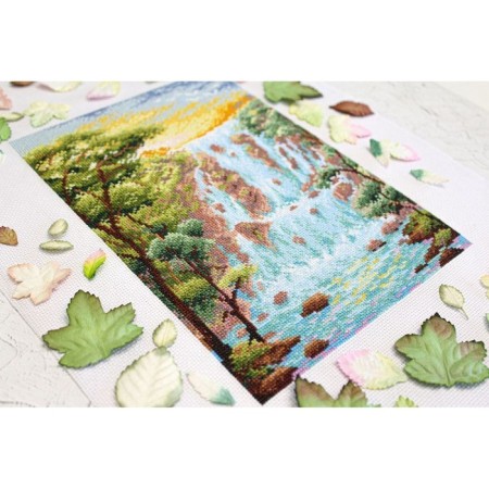 Set for embroidery "Cool waterfall"-2