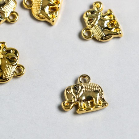 Souvenir Metal Suspension "Elephant" gold 1x1.3 cm-1