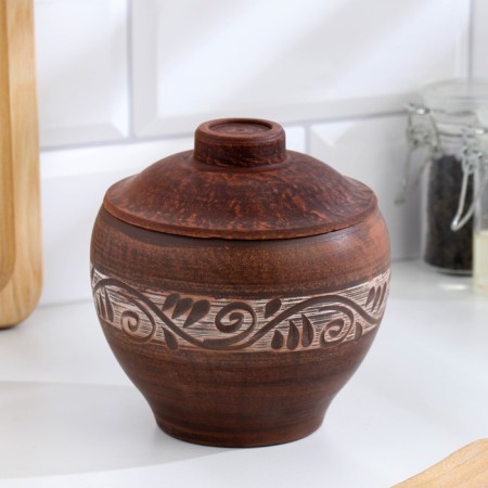 Angob pot for hot Angob, 0.55 l., 10x12x12 cm