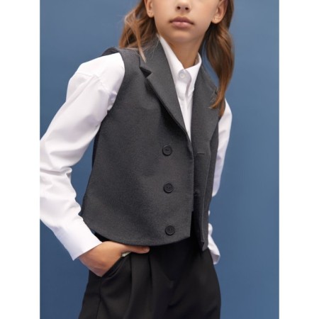 Children's vest Children's Amarobaby Study Smart, height 140 cm, gray color-12