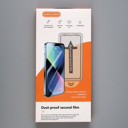Protective glass for the iPhone 14 Pro, with a frame for installation, full glue, 9h, 0.33 mm-2